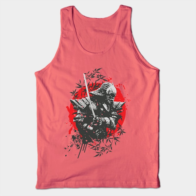 Black Samurai Tank Top by Sitchko